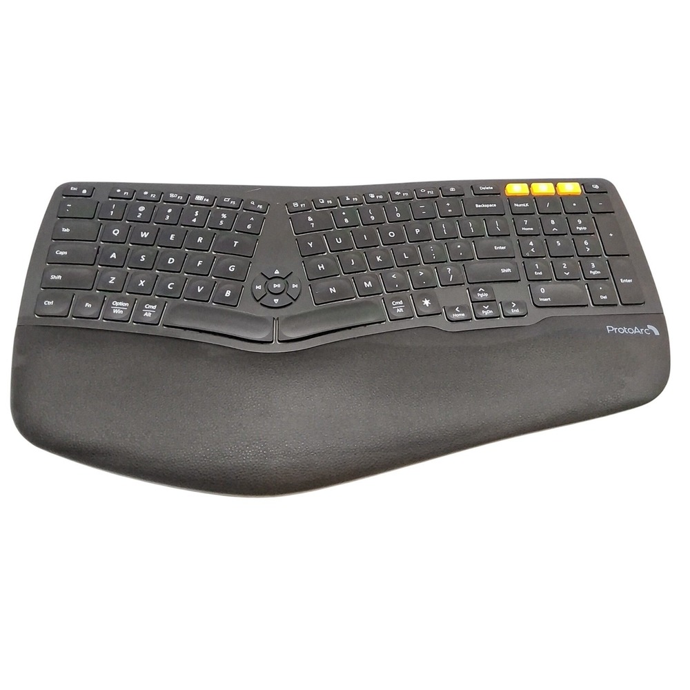 ProtoArc EK01 Plus Ergonomic Split Keyboard Backlit Wrist RestWireless *UNTESTED